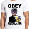 They Live T Shirt Obey Consume Beer Film Movie Horror Sci Fi