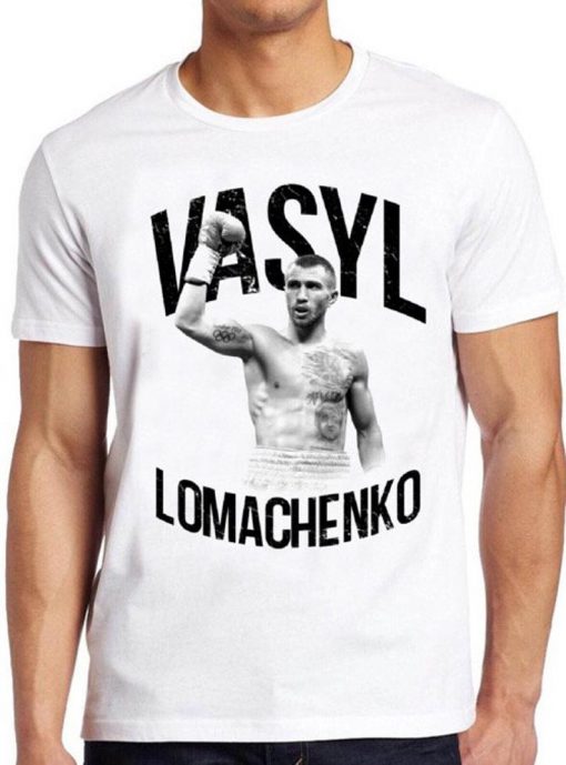 Vasyl Lomachenko T Shirt Cool Gift Boxer Boxing Gloves Ukraine Olympics Tee