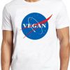 Vegan NASA T Shirt Vegetarian Vintage Funny