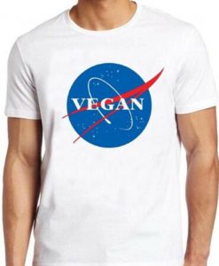 Vegan NASA T Shirt Vegetarian Vintage Funny