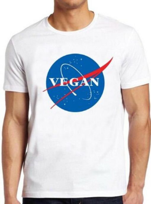 Vegan NASA T Shirt Vegetarian Vintage Funny