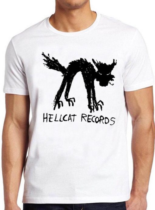 Vinyl Records T Shirt Seattle Record Store Music Cat Hellcat Cool Tee