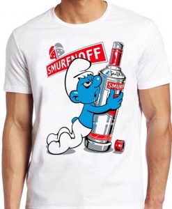 Vodka T Shirt Funny Smurfnoff Joke Slogan Birthday