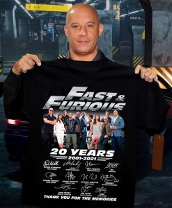 20 Years of Fast and Furious 2001 2021 Unisex tshirt