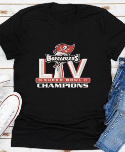 2021 Champions Super Bowl 55 Florida Tampa Bay Buccaneers Tom Brady 12 GOAT NFL Football Team Fan Unisex Tee