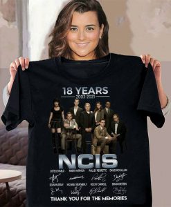 2021 Gift 18 years 2003-2021 NCIS signatures Fan Lover Unisex Trending tshirt