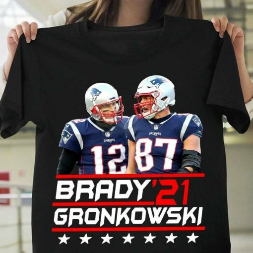 2021 Gift Brady Gronk 2021 Tampa Bay Football T-Shirt Fan Unisex Trending