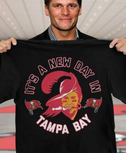 2021 It's A New Day In Tampa Bay Buccaneers Florida SuperBowl Tom Brady GOAT NFL Football Team Fan Unisex Trending Sport tshirt back