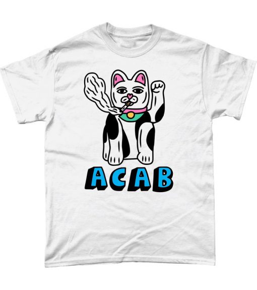 ACAB cat T-shirt punk