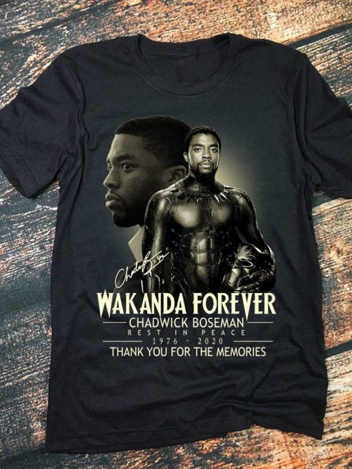 Always Remember RIP Black Panther Chadwick Boseman 1976-2020 Wakanda Forever Black Excellence Unisex Trending Tshirt