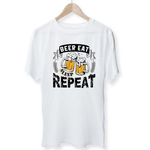 Beer Eat Sleep Repeat - Funny Joke Dad Gift Birthday Drinking Men's T-Shirt