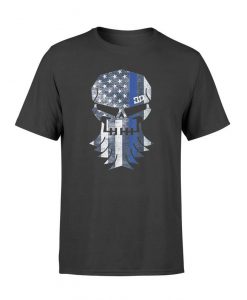 Diesel Power Gear Skull Thin Blue Line T-Shirt