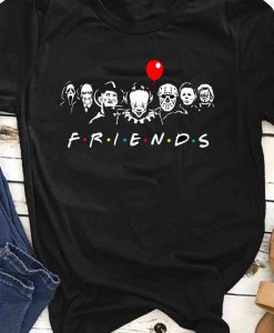 Friends with Horror Films Greatest Evil Characters, Gift for Horror Movies Fans, Halloween Collection Classic T-Shirt