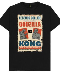 Godzilla Vs King Kong - Legends Collide - Poster T Shirt