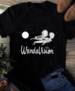 Marvel Wandavision Wanda and Vision 60s Moonlight Flight American television Unisex tshirt