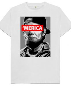 Merica USA America Abraham Lincoln T Shirt