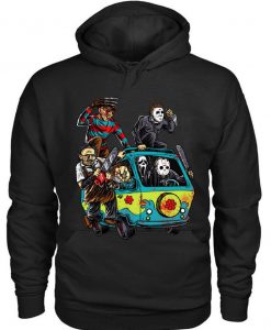 Michael Myers Jason voorheen Freddy Scooby doo scary faces villains hoodie