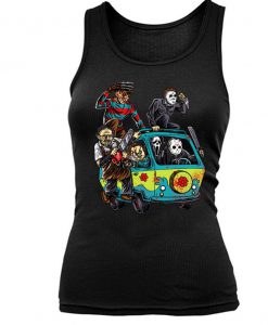 Michael Myers Jason voorheen Freddy Scooby doo scary faces villains tank top