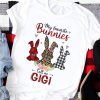 My Favorite Bunnies Call Me Gigi Cute Peeps Rabbits Shape T-Shirt