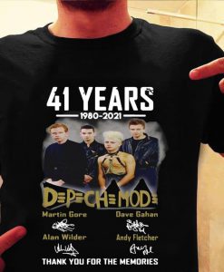 Official 42 Years 1980 2021 Depechemode Martin Signatures Trending Unisex tshirt