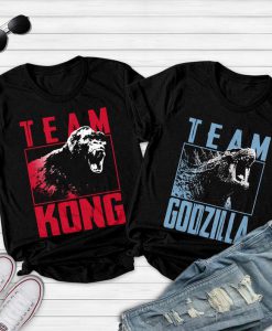 Official Team kong, Official Team God.zilla. T-Shirt, couple tshirt