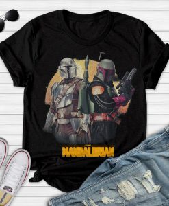 Premium Star Wers The Mondalorian & Bobo Fett Team Up R15 shirt