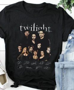 The Twilight Saga cast Full Signed Edward Cullen Bella Swan Unisex tshirt