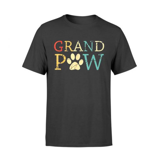 Grand Paw Dog T-Shirt Dog Lover Grandpaw Grandpa