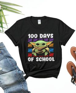 100 Days Of School Baby Yoda T shirt