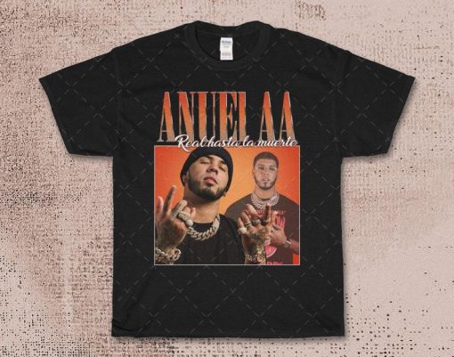 ANUEL AA Rap Hiphop 90s Retro Vintage T-shirt