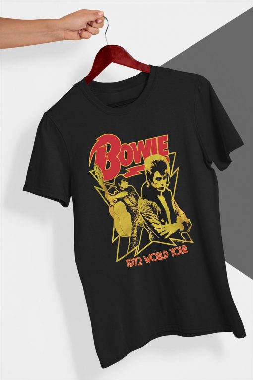 David Bowie - 1972 World Tour Gift Birthday Christmars T Shirt