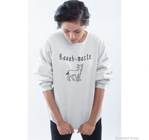 Goat Yoga Shirt Baaah-maste Baaah Namaste Yoga and Goats Unisex Sweatshirt