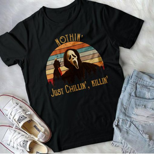 Just Chillin Killin, Ghostface Shirt, Horror Movie TShirt