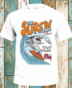 Typography Surfing Shark T-Shirt