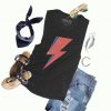 Womens David Bowie Lighting Bolt Rocker Tank top