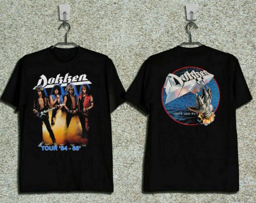 Dokken Tooth Nail 1984 85 Tour Concert Top Gildan T shirt Two side