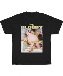 Mr Blobby Homage T-shirt Top Shirt Tee Funny Vintage Retro 90's TV Show Noel Men's Women