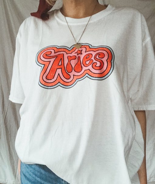 70s Inspired Astrology Tee - Retro Inspired Aries Graphic T-Shirt