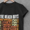 Beach Boys Best Of Song Titles Image Black T Shirt