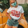 Girl Power 70's Inspired Warped Graphic Tee - Vintage Inspired Feminist T-shirt