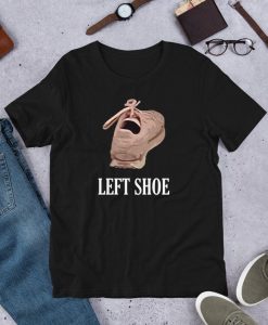 Left Pink Shoe with Mouth Funny Unisex T-Shirt