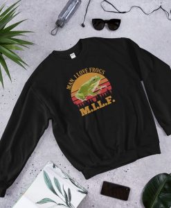 M.I.L.F. Man I Love Frogs Vintage Funny Unisex Sweatshirt