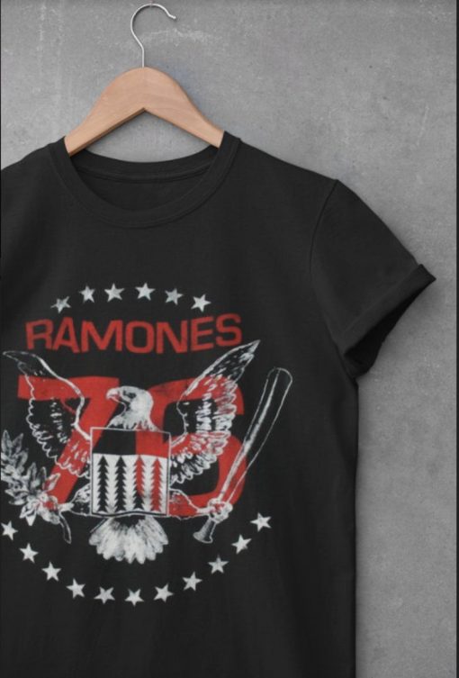 The Ramones Tour 1976 Mens Black T Shirt