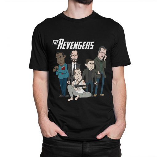 The Revengers Funny T-Shirt, Keanu Reeves Bruce Willis Tom Cruise Liam Neeson Tee