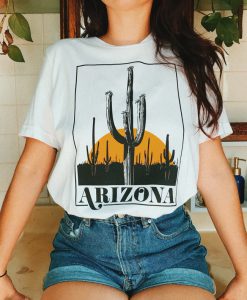 Vintage Saguaro Tee - Vintage Inspired Arizona Cactus Tshirt