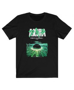 Akira Shirt Cyberpunk City Explosion Shirt Akira Green Japanese Cyberpunk City Explosion Shirt Classic Unisex T-shirt