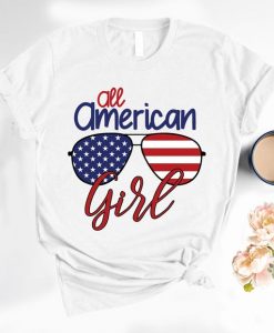 All American Girl Shirt, America Glasses T-shirt