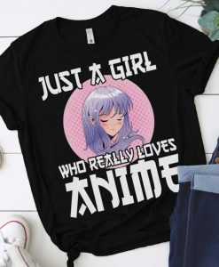 Anime Girl Merch Otaku Gift Just A Girl Who Loves Anime T-Shirt