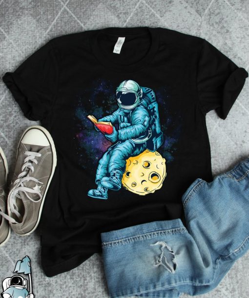 Astronaut Reading, Outer Space Shirt