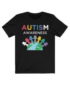 Autism Awareness Shirt, People Of The World, Rainbow Humans, Unisex T-Shirt